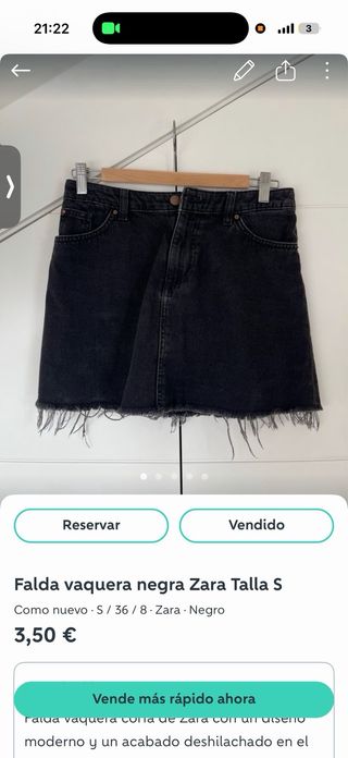 Falda Vaquera Levi's Vintage Talla M