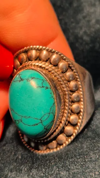 Anillo Plata Turquesa Natural
