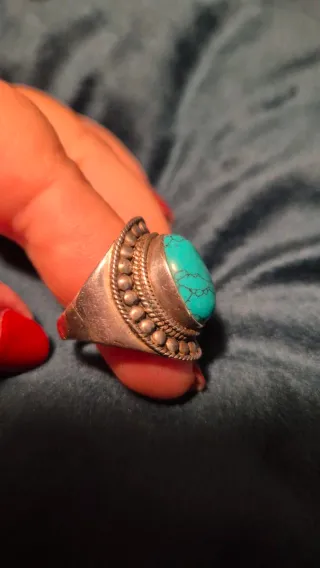 Anillo Plata Turquesa Natural