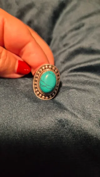Anillo Plata Turquesa Natural