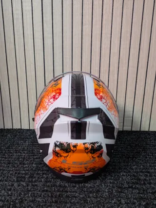 Casco de Moto LS2 con Diseño Naranja