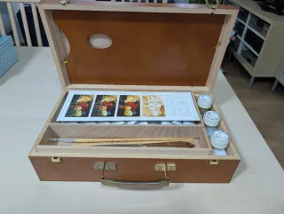 Caja de madera para pintura