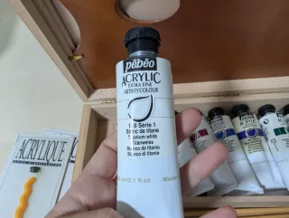 Caja de madera para pintura