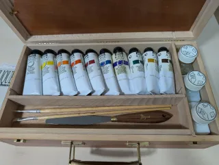Caja de madera para pintura