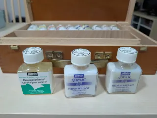 Caja de madera para pintura