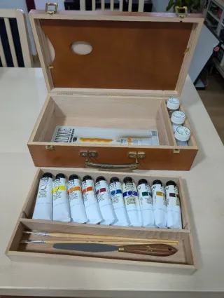 Caja de madera para pintura