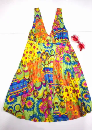 Disfraz Hippie mujer + poncho. Regalo el de hombre