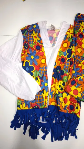 Disfraz Hippie mujer + poncho. Regalo el de hombre