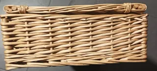 Cesta de picnic de mimbre y cuero