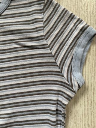 Camiseta River Island Rayas Azul/Gris Talla S