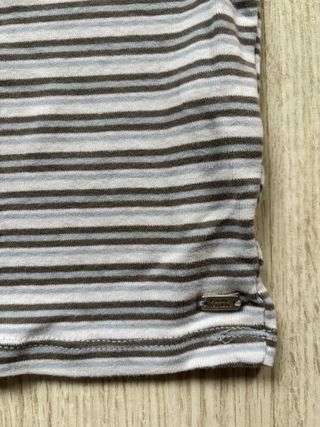 Camiseta River Island Rayas Azul/Gris Talla S