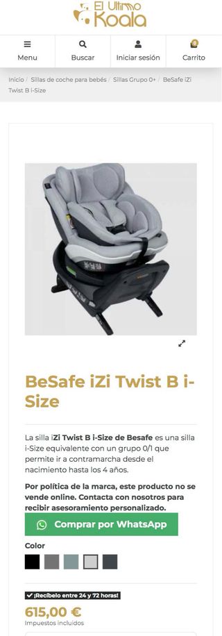 Silla BeSafe iZi Twist B I-Size