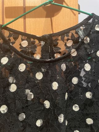 Blusa Zara manga larga lunares