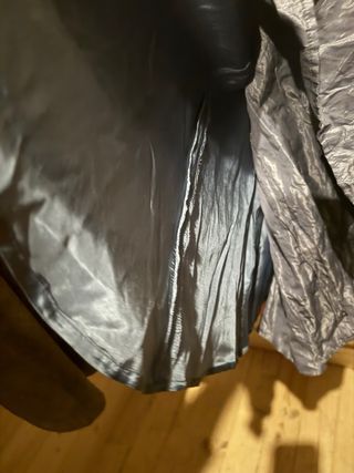 Falda larga gris plateada de fiesta, eventos, etc.