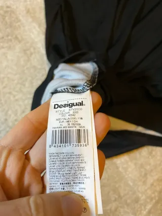 Vestido Desigual Negro Estampado Talla XL