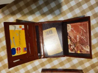 Cartera tarjetera piel fina