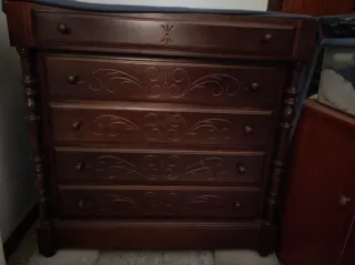 Dormitorio de pino macizo de 135cm como nuevo