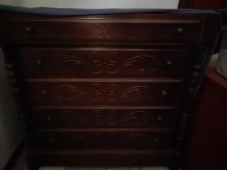 Dormitorio de pino macizo de 135cm como nuevo