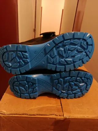 Zapatillas seguridad velcro negras y azules