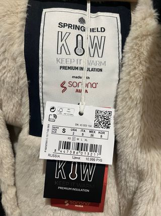 Parka Springfield larga capucha pelo S