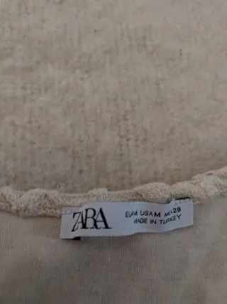 Abito Zara rete beige con profonde scollature