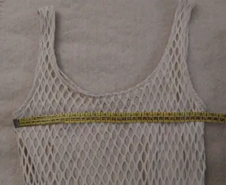 Abito Zara rete beige con profonde scollature