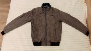 Chaqueta cuadros gris Talla L de hombre