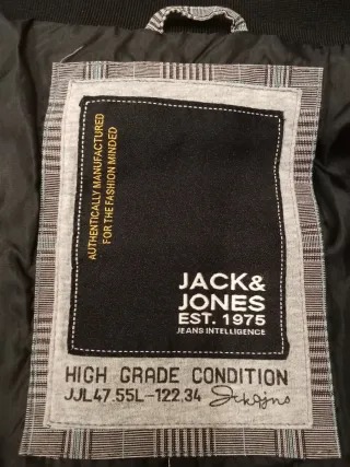 Chaqueta cuadros gris Talla L de hombre