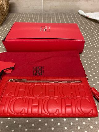 Cartera Carolina Herrera Roja Sin Estrenar