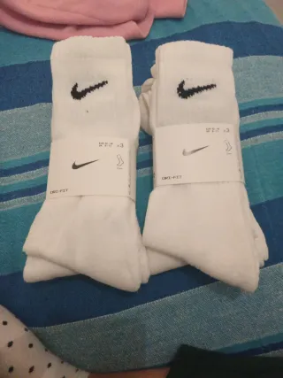 6 Pares Calcetines Nike Blancos Talla 42-46