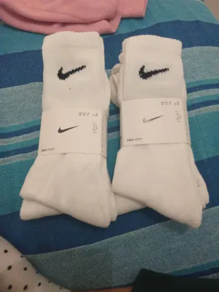 6 Pares Calcetines Nike Blancos Talla 42-46