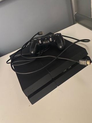 Consola PS4 Sony Negra + Mando+Juego