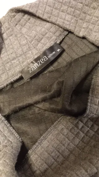 2 Abrigos Jersey Tallas Grandes Gris y negro