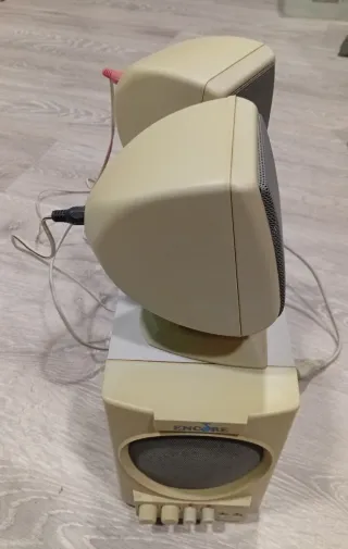 Altavoces 2.1 Beige y Gris