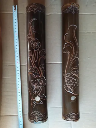 Lámparas Mimbre y Bambú Marrón