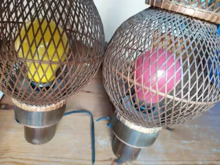 Lámparas Mimbre y Bambú Marrón