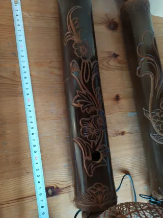 Lámparas Mimbre y Bambú Marrón