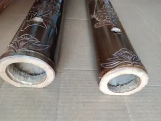 Lámparas Mimbre y Bambú Marrón