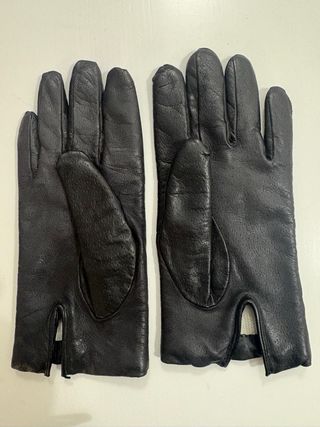 Guantes de piel negros mujer. Talla M
