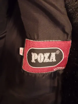 Abrigo Piel Sintética Negro