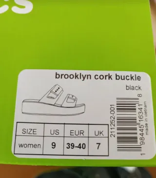 Sandalias Crocs Brooklyn Negras Talla 39-40