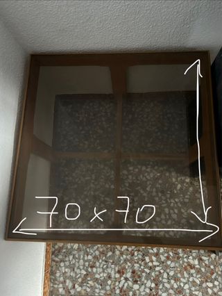 Mesa de centro madera y cristal