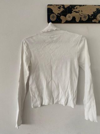 Jersey cuello alto blanco