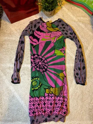 Vestido Custo Barcelona Retro Vintage Multicolor X