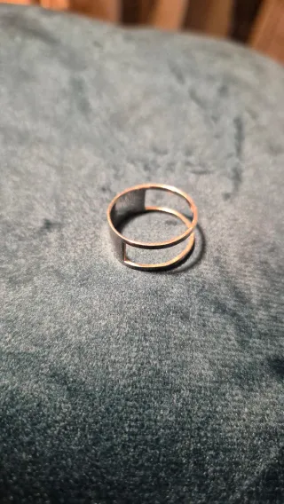 Anillo Plata Diseño Doble