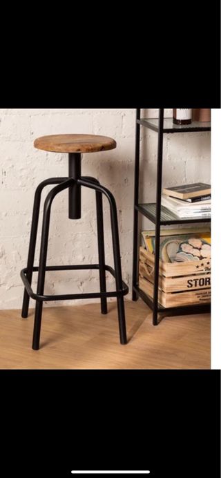 Taburete alto Sklum madera y metal (2 unidades)