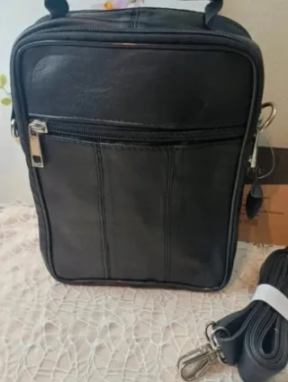 Bolso Piel Hombre Bandolera Cremallera