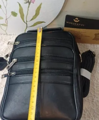 Bolso Piel Hombre Bandolera Cremallera