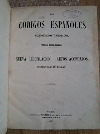 Libro antiguo 1851