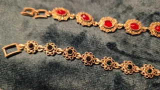 Conjunto 3 pulseras acero piedras